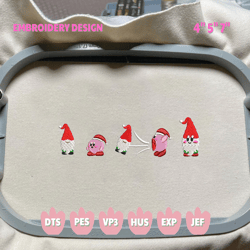 Kirby X Gnome Embroidery Designs, Christmas Embroidery Designs, Christmas 2022 Embroidery Files, Xmas Embroidery Designs