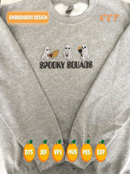 spooky halloween embroidery file, spooky foodie embroidery machine file, stay spooky embroidery design