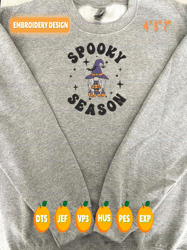 spooky season embroidery design, halloween embroidery design, gnome embroidery design, spooky vibes embroidery design