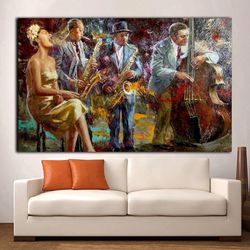 african jazz print art canvas,abstract jazz poster print art,african jazz canvas wall art,modern wall art,music wall art