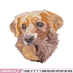 brown dog embroidery design, brown dog embroidery, animal design, embroidery file, logo shirt, digital download.