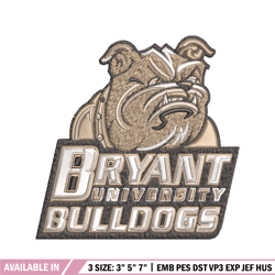 bryant bulldogs embroidery design, bryant bulldogs embroidery, logo sport, sport embroidery, ncaa embroidery.