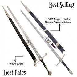 the witcher sword - swords of geralt of rivia - great sword and feline sword - griffin silver sword - engraved sword -