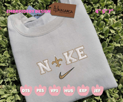 nike nfl new orleans saints logo embroidery design, nike nfl logo sport embroidery machine design, famous football team embroidery design, football brand embroidery, pes, dst, jef, files