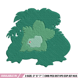 bulbasaur embroidery design, pokemon embroidery, anime design, embroidery shirt, embroidery file, digital download