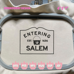 entering salem city embroidery design, salem 1692 embroidery file, they missed one embroidery machine file