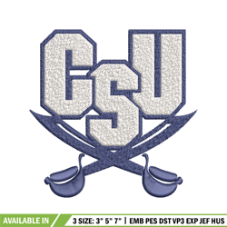 csu buccaneers embroidery design, csu buccaneers embroidery, logo sport, sport embroidery, ncaa embroidery.