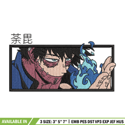 dabi rectangle embroidery design, mha embroidery, anime design, embroidery shirt, embroidery file, digital download