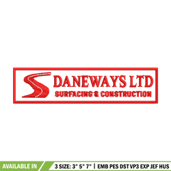 daneways logo embroidery design, daneways logo embroidery, logo design, embroidery shirt, logo shirt, instant download