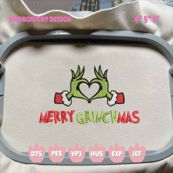 merry christmas green monster embroidery design, happy christmas embroidery machine file, movie christmas embroidery design for shirt, christmas 2023 embroidery file