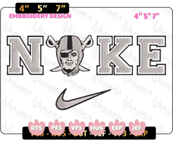 nike nfl las vegas raiders logo embroidery design, nike nfl logo sport embroidery machine design, famous football team embroidery design, football brand embroidery, pes, dst, jef, files