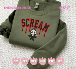 scream ghoscary halloween embroidery design, ghost face craft embroidery file, horror scream embroidery machine designst embroidery design, happy halloween embroidery design, retro horror movie embroidery file, spooky vibes machine embroidery file