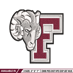 fordham rams embroidery design, fordham rams embroidery, logo sport, sport embroidery, ncaa embroidery.