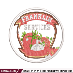 franklin services logo embroidery design, franklin services embroidery, embroidery file, logo design, instant download.