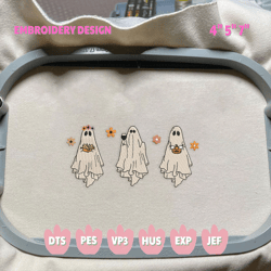 spooky halloween embroidery design, retro spooky vibes embroidery machine design, stay spooky embroidery file