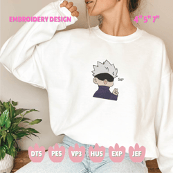 sorcerer teacher embroidery, teacher anime embroidery, anime embroidery designs, embroidery patterns, machine embroidery files, instant download