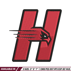 hartford hawks embroidery design, hartford hawks embroidery, logo sport, sport embroidery, ncaa embroidery.