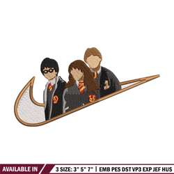 hary potter friends nike embroidery design, hary potter embroidery, nike design, movie design, digital download