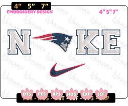 nike nfl new england patriots logo embroidery design, nike nfl logo sport embroidery machine design, famous football team embroidery design, football brand embroidery, pes, dst, jef, files