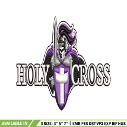 holy cross crusaders embroidery design, holy cross crusaders embroidery, logo sport, sport embroidery, ncaa embroidery.