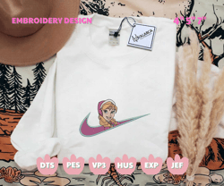 nike x elsa embroidered sweatshirts, cartoon embroidered sweatshirts, swoosh embroidered shirts, embroidery designs