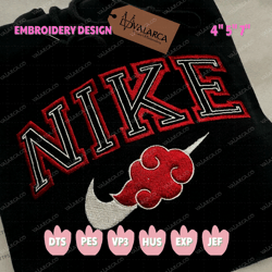 nike x akatsuki naruto embroidered sweatshirt, anime embroidered sweatshirt, custom anime embroidered crewneck, anime custom embroidered crewneck, best-selling custom embroidered sweatshirt