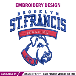 st francis terriers embroidery design, st francis terriers embroidery, logo sport, sport embroidery, ncaa embroidery