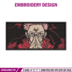 sukuna box embroidery design, sukuna embroidery, embroidery shirt, embroidery file, anime design, digital download