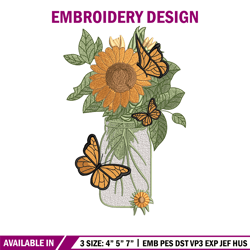 sunflowers embroidery design, sunflowers embroidery, flowers design, logo design, logo shirt, digital download