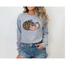 fall pumpkin sweatshirt, fall pumpkin t-shirt, thanksgiving shirt, fall tshirt, pumpkin shirt, leopard pumpkin shirt