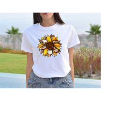 fall sunflower shirt, pretty fall sunflower shirt ,fall colors sunflower shirt, cute fall gift tee, flowers gift shirt,