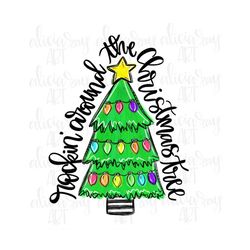 christmas png design | hand drawn digital download | digital art | christmas tree | colorful | merry christmas | whimsic