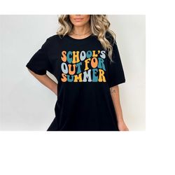 schools out for summer shirt, last day of school shirt, back to school shirt, funny teacher sweatshirt, teacher summer v