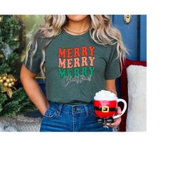 merry merry merry christmas shirt, christmas shirt, christmas family shirt,  christmas gift, christmas t-shirt