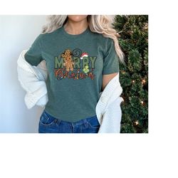 merry christmas shirt, cute christmas family shirt, women's christmas tree holiday shirt, santa hat christmas shirt, san