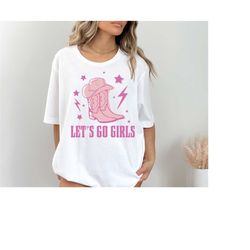 let's go girls graphic tee, let's go girls t-shirt, retro graphic tee, gifts for her, gift, bachelorette bridal party sh