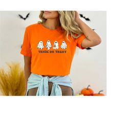 halloween trick or treat shirt, halloween shirt, women halloween shirt, cute halloween t-shirt, retro halloween tshirt