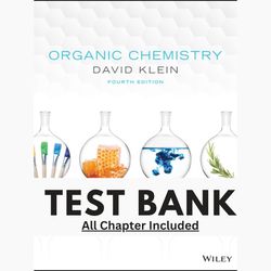 test bank for organic chemistry 4th edition by david r. klein chapter 1-27