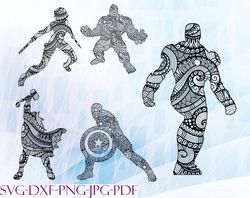 mandala avenger svg, bundles avenger svg, png,dxf, pdf, jpg...