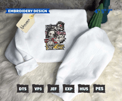anime inspired embroidered sweatshirt | anime embroidered sweatshirt, embroidery file, instant download