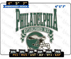 nfl philadelphia eagles embroidery design, nfl football logo embroidery design, famous football team embroidery design, football embroidery design, pes, dst, jef, files