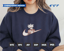 manga embroidered sweatshirt, songoku x nike best unisex embroidered sweatshirt, manga embroidered crewneck, anime sweatshirt, anime gift