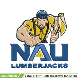 northern arizona lumberjacks embroidery, northern arizona lumberjacks embroidery, sport embroidery, ncaa embroidery.