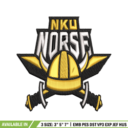 northern kentucky norse embroidery, northern kentucky norse embroidery, logo sport, sport embroidery, ncaa embroidery.