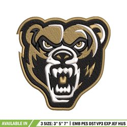 oakland golden grizzlies embroidery, oakland golden grizzlies embroidery, logo sport, sport embroidery, ncaa embroidery.