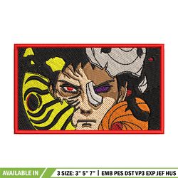 obito mask  broken embroidery design, naruto embroidery, embroidery file, anime design, anime shirt, digital download