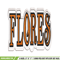 orange flores embroidery design, orange flores embroidery, logo design, embroidery file, logo shirt, digital download.
