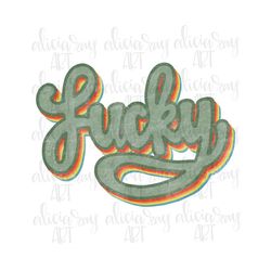 St Patrick's Day Sublimation PNG Design | Hand Drawn Digital Download | Printable Art | St Patty's Day | Lucky | Retro |