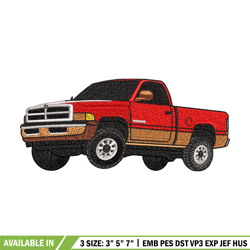 pickup truck red embroidery design, pickup truck embroidery, logo design, logo shirt, embroidery shirt, instant download