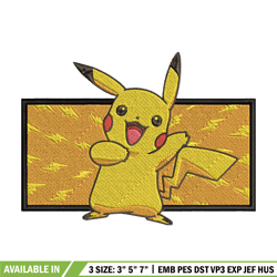 pikachu box embroidery design, pokemon embroidery, anime design, embroidery file, digital download, embroidery shirt